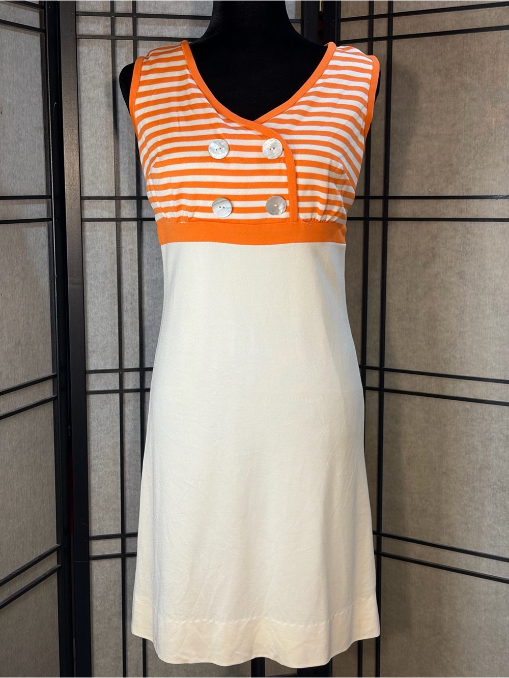Elizabeth Stewart Sabeth Of California Vintage Mod Style Dress Sleeveless A Line